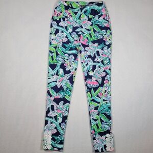 Lilly Pulitzer Luxletic Corso Golf Pant Womens 00 (24.5 To 26)Talk Birdie To Me
